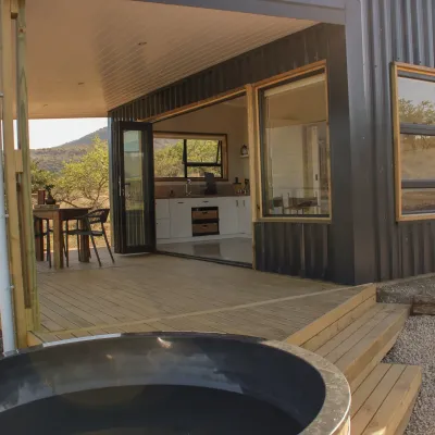 Custom Timber Deck With Built In Wood Fired Hot Tub By Prism Construction